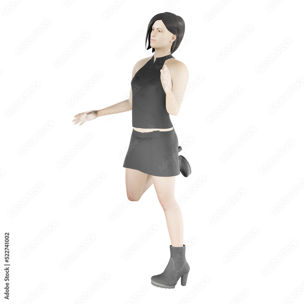 female model happy avatar female model human character 3d illustration female model happy avatar female model human character 3d illustration