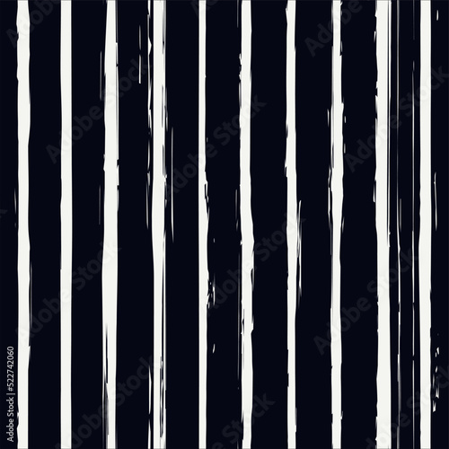 Brush strokes seamless pattern. Freehand vertical stripes print. Ink lines background. Grunge simple geometric design