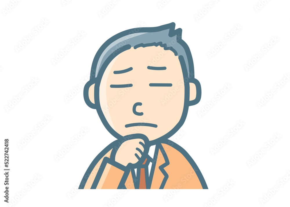 サラリーマンのバストアップ