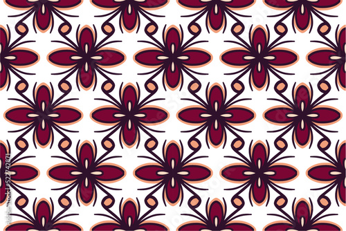 Geometric ethnic pattern seamless flower color. seamless pattern. Design for fabric,curtain,background,carpet,wallpaper,clothing,wrapping,Batik,mandalas,fabric,Vector illustration. pattern style.