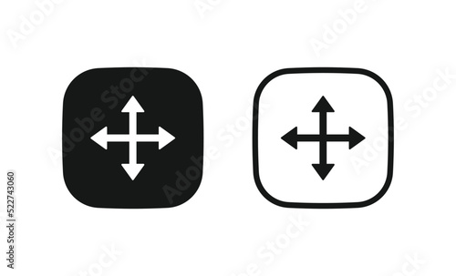 move icon arrow drag symbol, direction arrows	