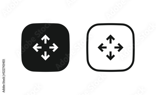 move icon arrow drag symbol, direction arrows
