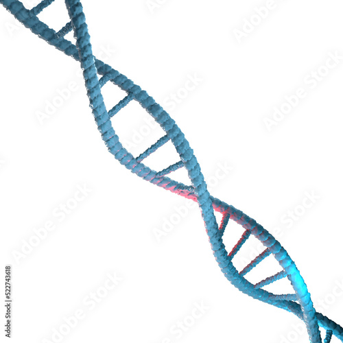 DNA helix genetic structure 3d illustration