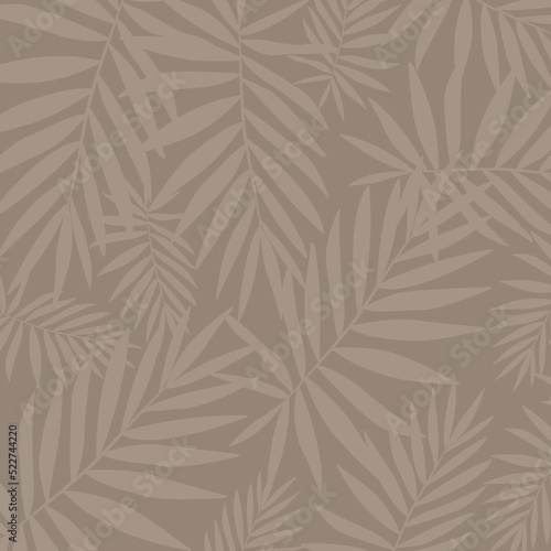 Tropical brown leaf pattern background. Poster/Template.