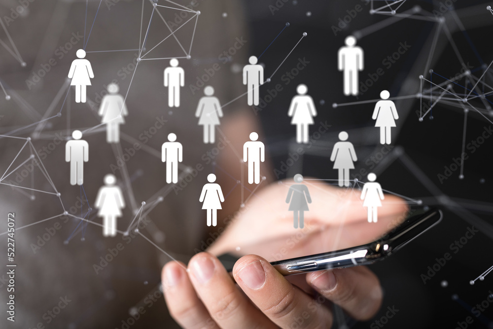 global networking 3d human select concept global networking 3d human select concept