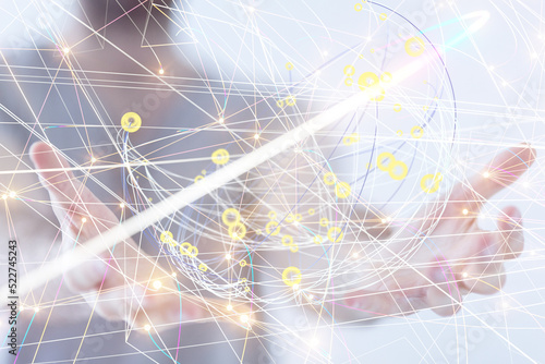 Global network. Blockchain....