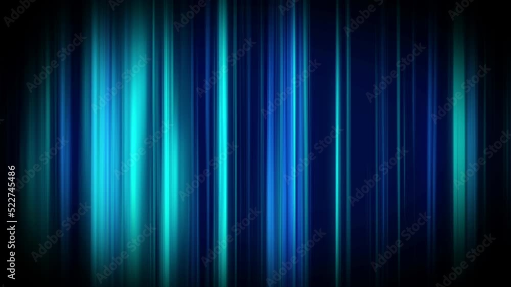 Abstract background with blue vertical glowing lines. Animated blue light flickers with lines on a black background. Background for your business concept design Abstract background with blue vertical glowing lines. Animated blue light flickers with lines on a black background. Background for your business concept design