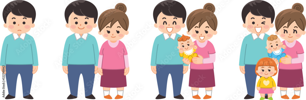 家族が増える幸せ　結婚　出産　育児