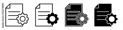 File vector icon set. Document illustration sign collection. paper symbol. accounting logo.