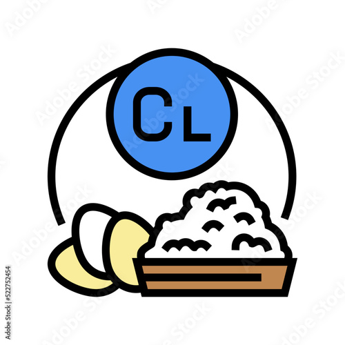cl vitamin color icon vector. cl vitamin sign. isolated symbol illustration