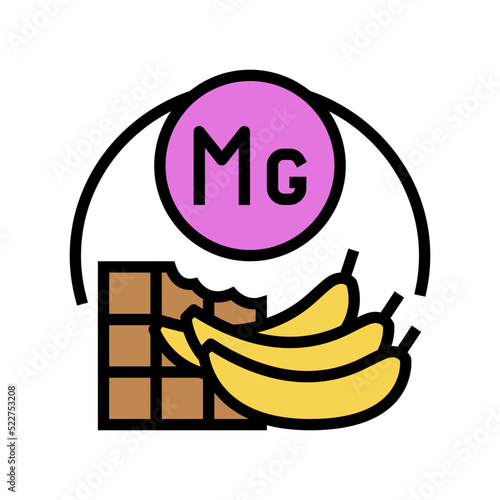 mg vitamin color icon vector. mg vitamin sign. isolated symbol illustration