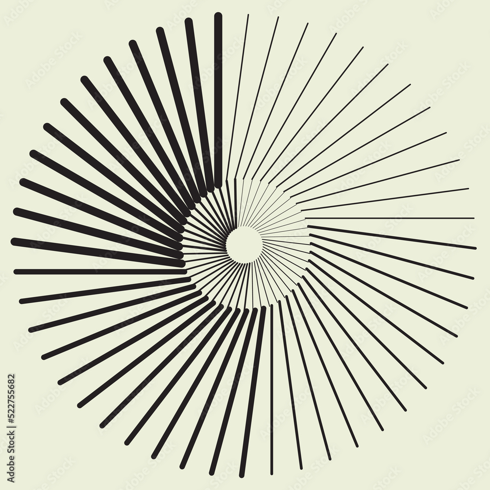 Obraz premium The dotted line is in circle form. ray burst sun circle, abstract logo emblem design element