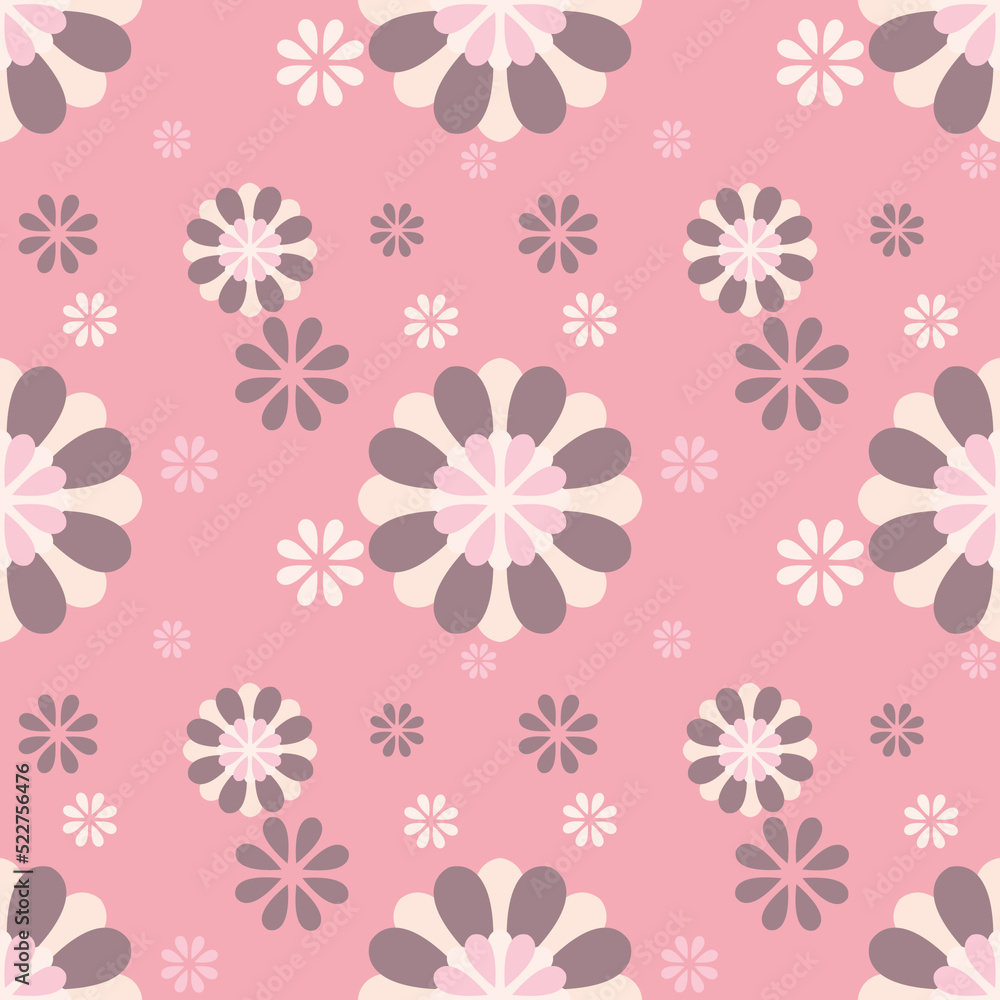 Floral pattern. Pastel colors. Printed fabric, fabric pattern,