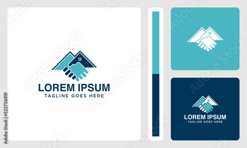 vector logo for home buying and selling business agreement