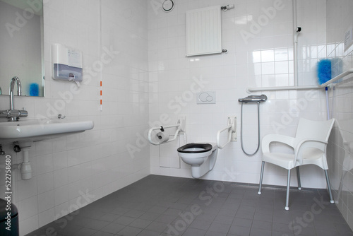 Toilet. Bathroom. Elderly care. Care home. Apartment. Netherlands. Toilet for disabled people. Adapted toilet.