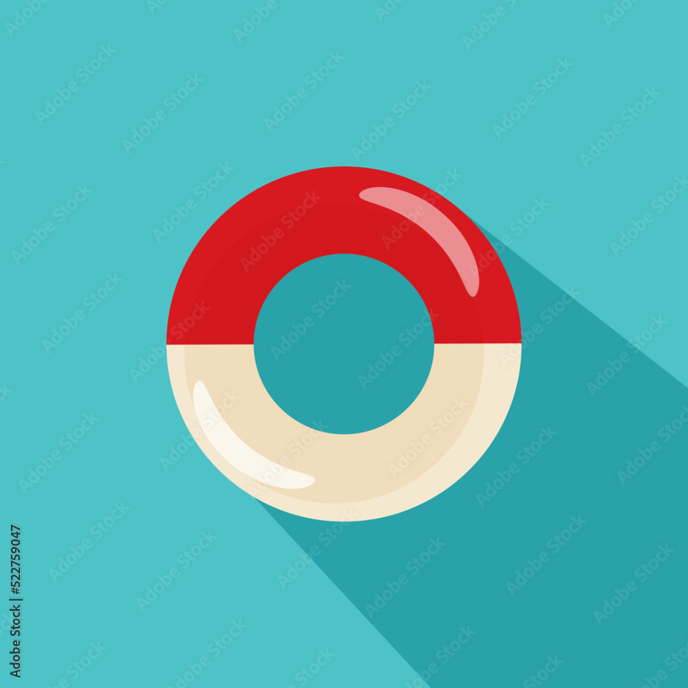 A lifebuoy in a flat style A lifebuoy in a flat style