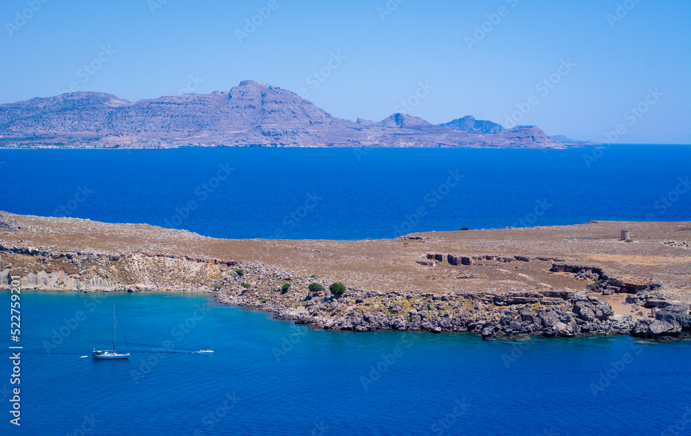 Naklejka premium Beautiful sea side in Rhodes