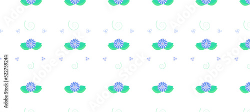 Seamless print with flowers, colored flowers, print with flowers, spring print, spring, summer, warmth, purple, green, blue