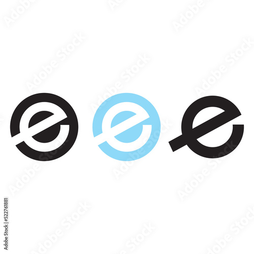 Letter e logo icon vector illustration symbol