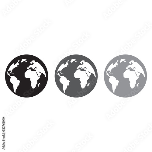 Earth Globe set icon  vector illustration flat design.