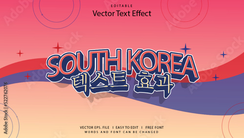 South Korea Editable Text