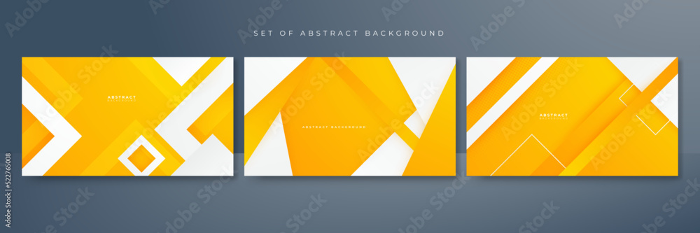 Abstract yellow geometric shapes vector technology background, for design brochure, website, flyer. Geometric red geometric shapes wallpaper for poster, certificate, presentation, landing page