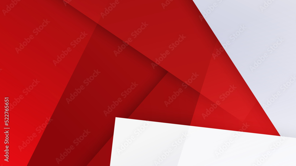Modern red and white geometric shapes abstract background geometry shine and layer element vector for presentation design. Suit for business, corporate, institution, party, festive, seminar, and talks Modern red and white geometric shapes abstract background geometry shine and layer element vector for presentation design. Suit for business, corporate, institution, party, festive, seminar, and talks