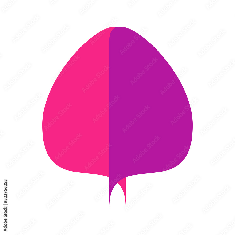 Fish logo illustration concept in pink colour Fish logo illustration concept in pink colour