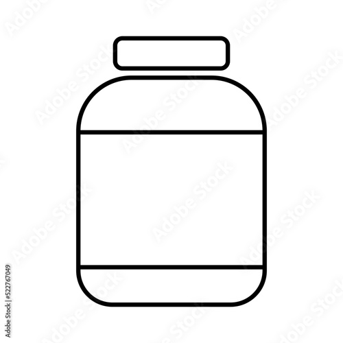 Proteinpulver Dose Protein Icon Symbol Sport Bodybuilding Illustration Vektor