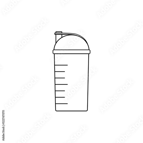 Proteinpulver Shaker, Mixer, Flasche, Protein Icon Symbol