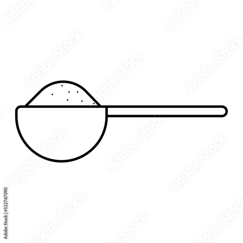 Messlöffel Pulver Proteinpulver, Symbol icon Vektor