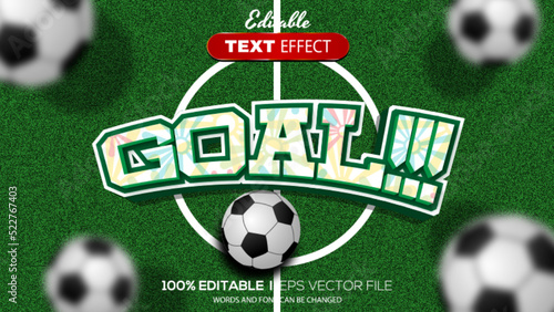 3D goal text effect - Editable text effect