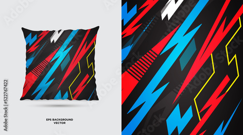 Unique Fabric textile pattern design template vector. Simple Fabric Painting Designs For Pillow Covers vector