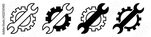 Options icon vector set. settings illustration sign collection. installation symbol. repair logo. fix mark.