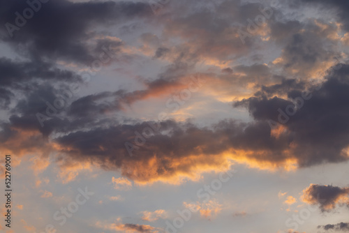 Fototapeta Naklejka Na Ścianę i Meble -  dark clouds at sunset
