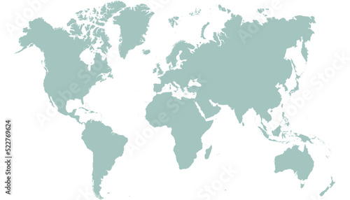 World map. Silhouette map. Color vector modern.