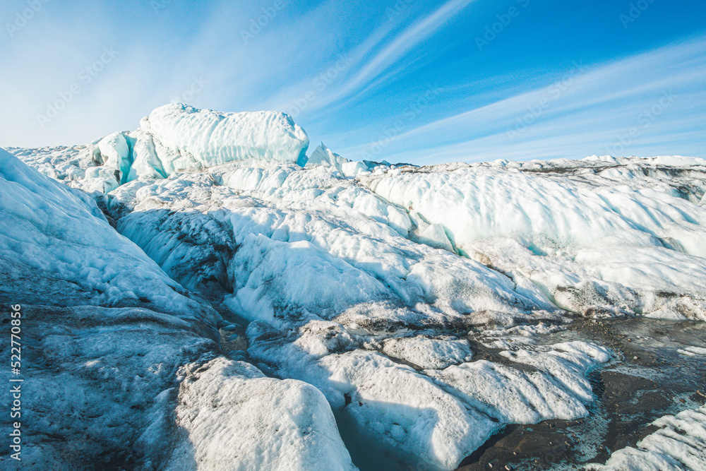 Obraz premium Matanuska Glacier near Glenn Highway in Alaska.