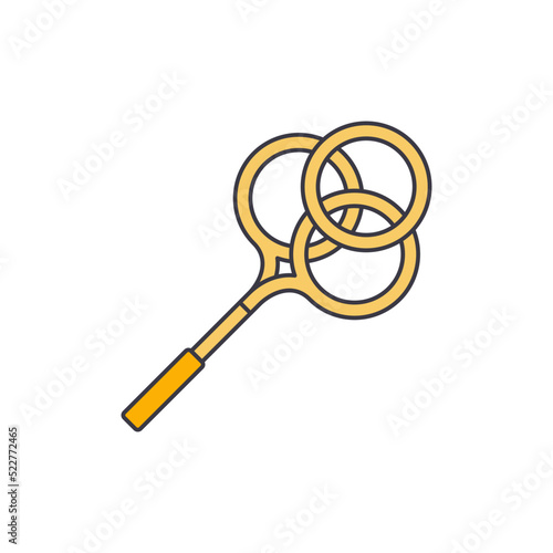 Beater carpet icon in color, isolated on white background 