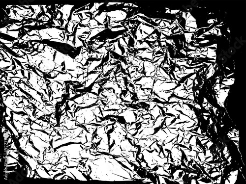 Torn crumpled sheet of white paper. Wrinkled paper