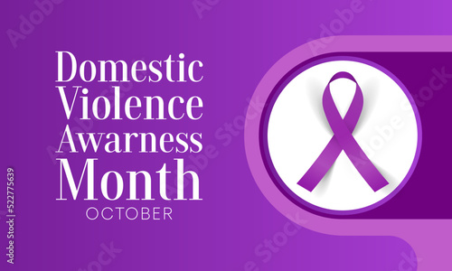 Domestic Violence awareness month (DVAM) is observed every year in October, to acknowledge domestic violence survivors and be a voice for its victims. Vector illustration