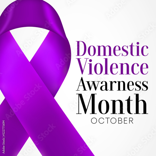 Domestic Violence awareness month (DVAM) is observed every year in October, to acknowledge domestic violence survivors and be a voice for its victims. Vector illustration
