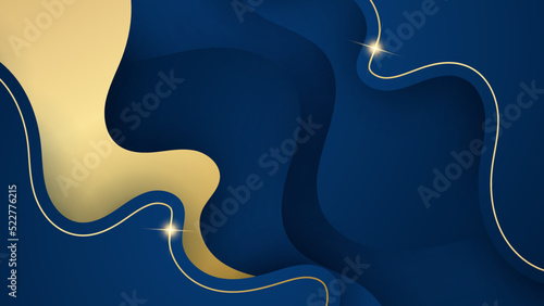 Abstract blue and gold background