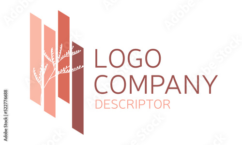 Natural wild cranberry lingonberry plant stem leaves and berries circle frame logo vector