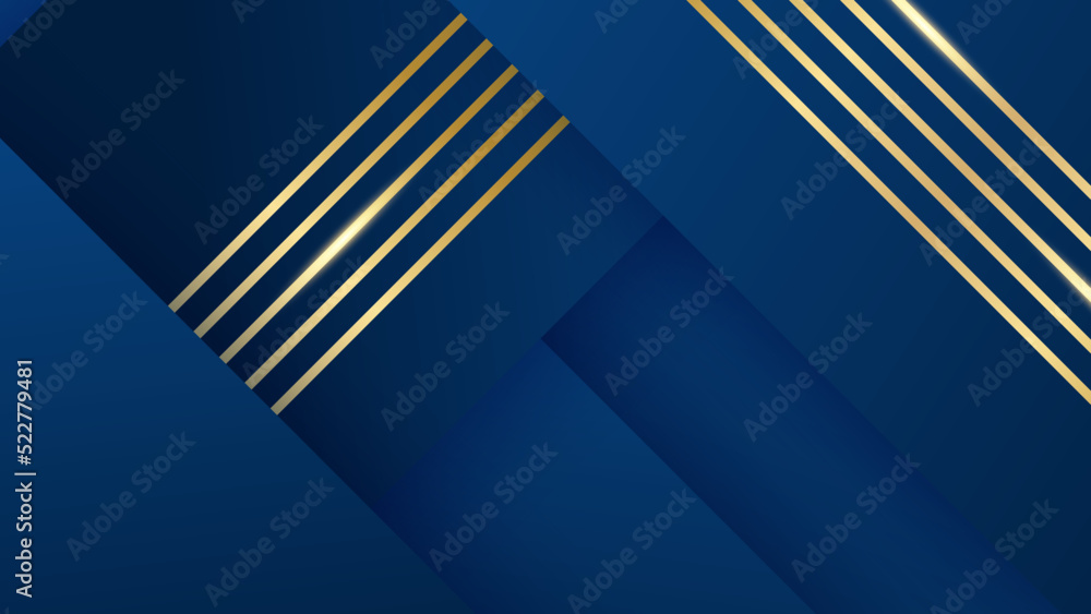 Golden lines on blue background Golden lines on blue background