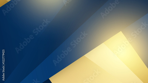 Golden lines on blue background
