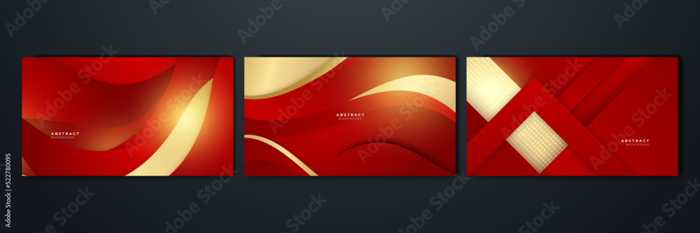 Fototapeta premium Abstract red and gold luxury background