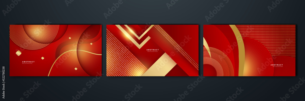 Abstract red and gold luxury background