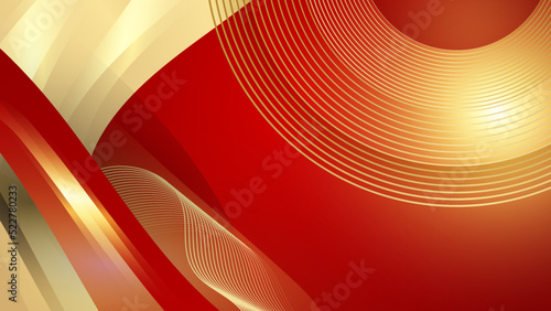 Abstract red and gold luxury background