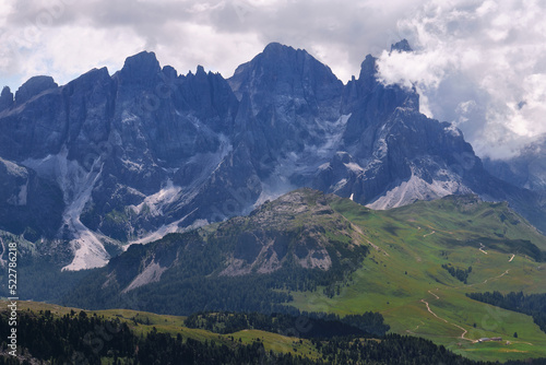 pale of san martino from the mountain complex of the lastei di lusia trentino dolomites