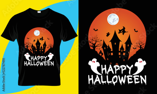 Halloween t-Shirt Design. Pumpkin shirt  Vector Graphics Professional and creative Halloween T-shirt template  easy to print all-purpose for man  women  and children shirts. Beautiful and eye-catching